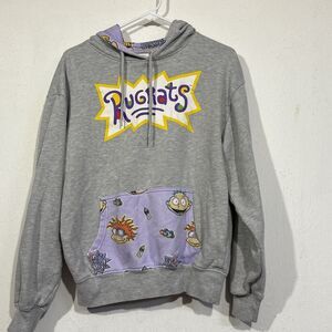 Nickelodeon Rugrats Don’t Be A Baby Sweater Hoodie Adult Size Medium Gray